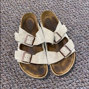 Arizona Taupe Suede Birkenstocks